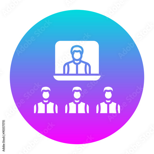 Video Conference vector icon. Can be used for Home Based Business iconset.