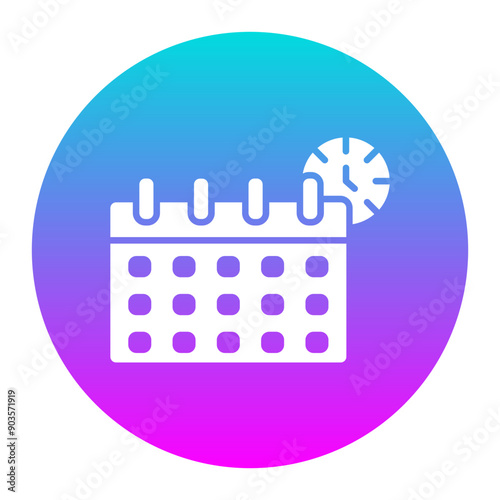 Flexible Schedule vector icon. Can be used for Home Based Business iconset.