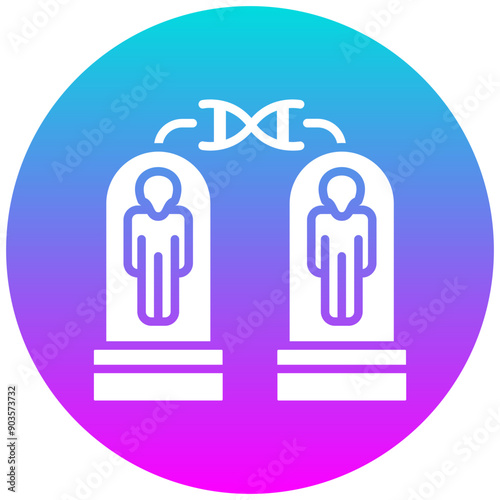 Clone vector icon. Can be used for Science Fiction iconset.