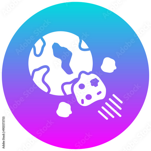 Collision vector icon. Can be used for Science Fiction iconset.