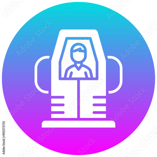 Cryonics vector icon. Can be used for Science Fiction iconset.