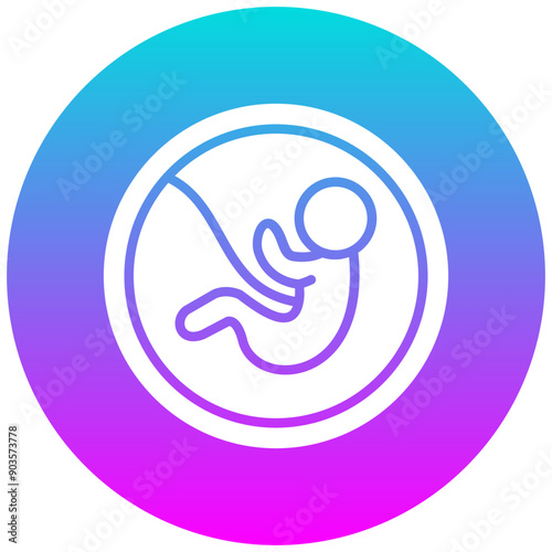 Fetus vector icon. Can be used for Science Fiction iconset.