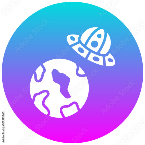 Space Invasion vector icon. Can be used for Science Fiction iconset.