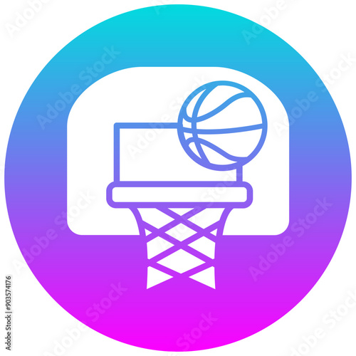 Basketball vector icon. Can be used for Outdoor Fun iconset.