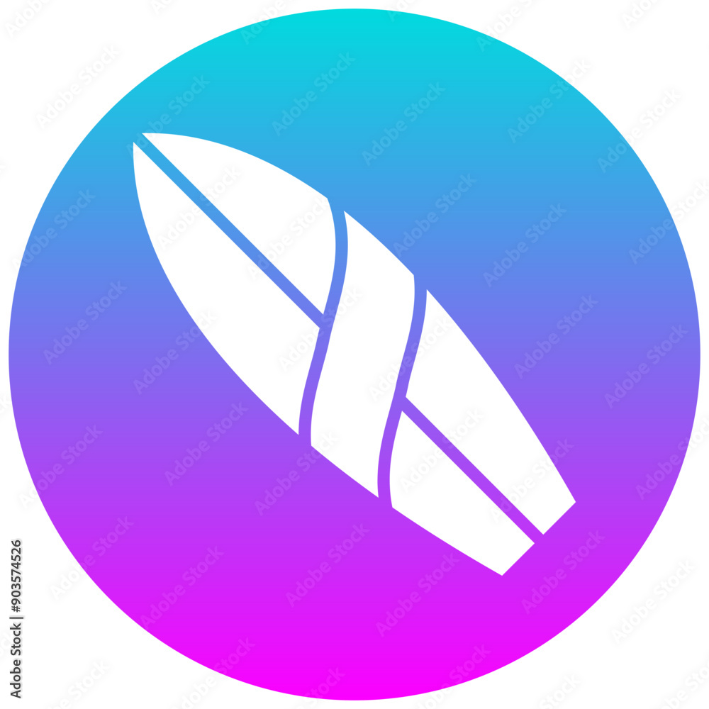 Surfboard vector icon. Can be used for Outdoor Fun iconset. Surfboard vector icon. Can be used for Outdoor Fun iconset.