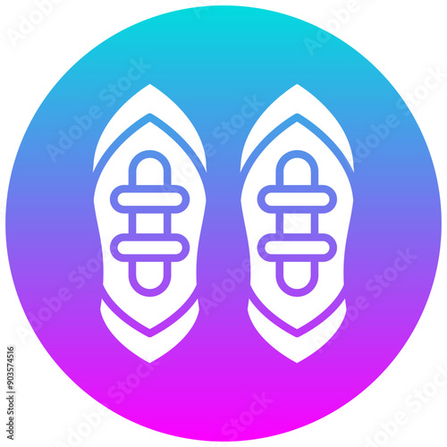 Snowshoes vector icon. Can be used for Outdoor Fun iconset.