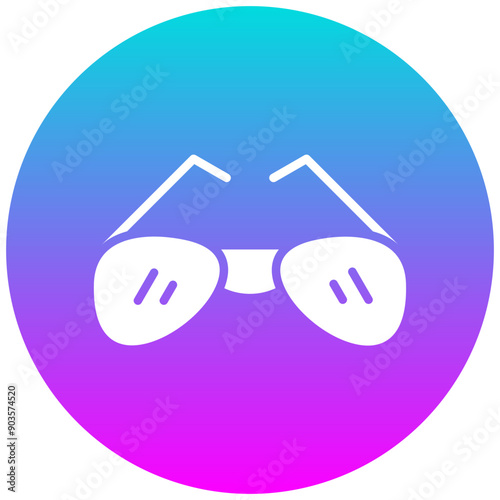 Sunglasses vector icon. Can be used for Outdoor Fun iconset.