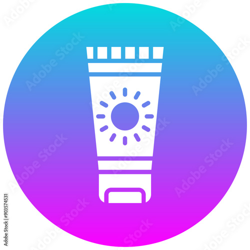Sunscreen vector icon. Can be used for Outdoor Fun iconset.