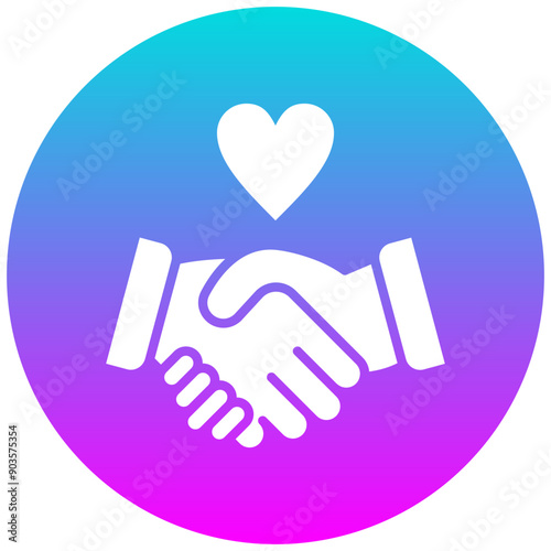 Respect vector icon. Can be used for Leadership iconset.