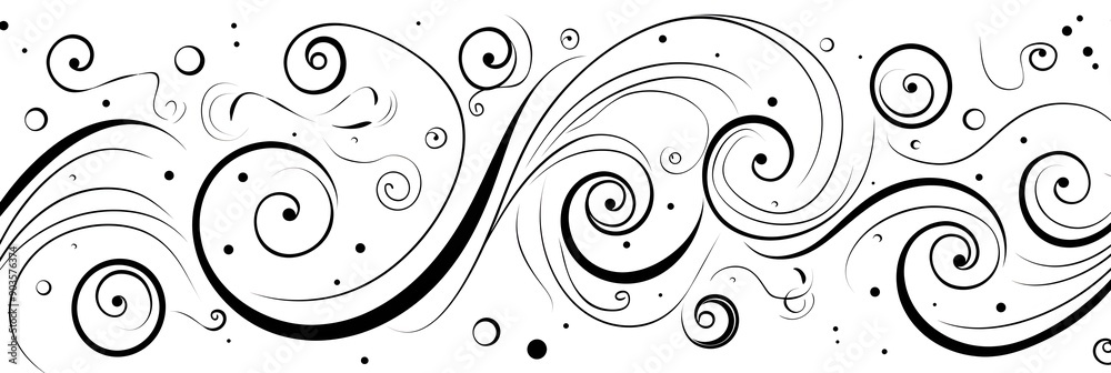 Elegant Black Swirl Minimal Abstract Graphic Design Elegant Black Swirl Minimal Abstract Graphic Design