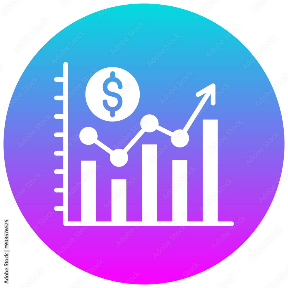 Revenue Growth vector icon. Can be used for Business Analytics iconset. Revenue Growth vector icon. Can be used for Business Analytics iconset.