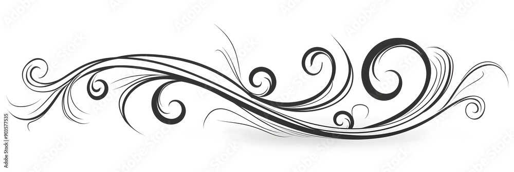 Minimalist Cursive Letter with Subtle Swirls on White Background Minimalist Cursive Letter with Subtle Swirls on White Background