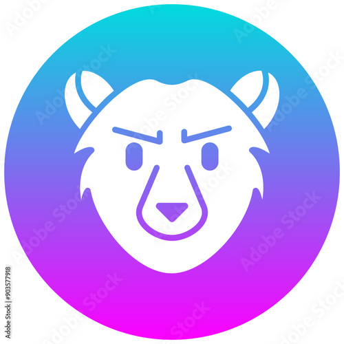 Polar Bear vector icon. Can be used for Earth Day iconset.