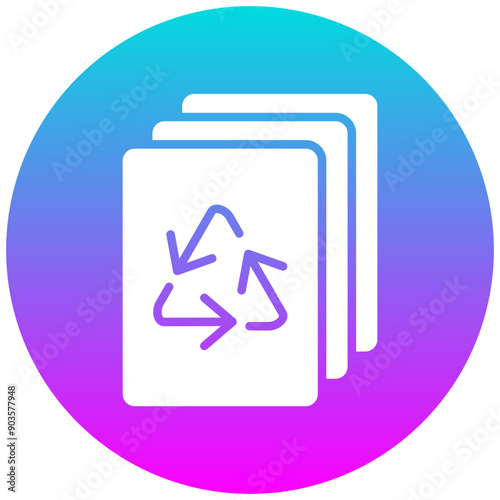 Recycled Paper vector icon. Can be used for Earth Day iconset.