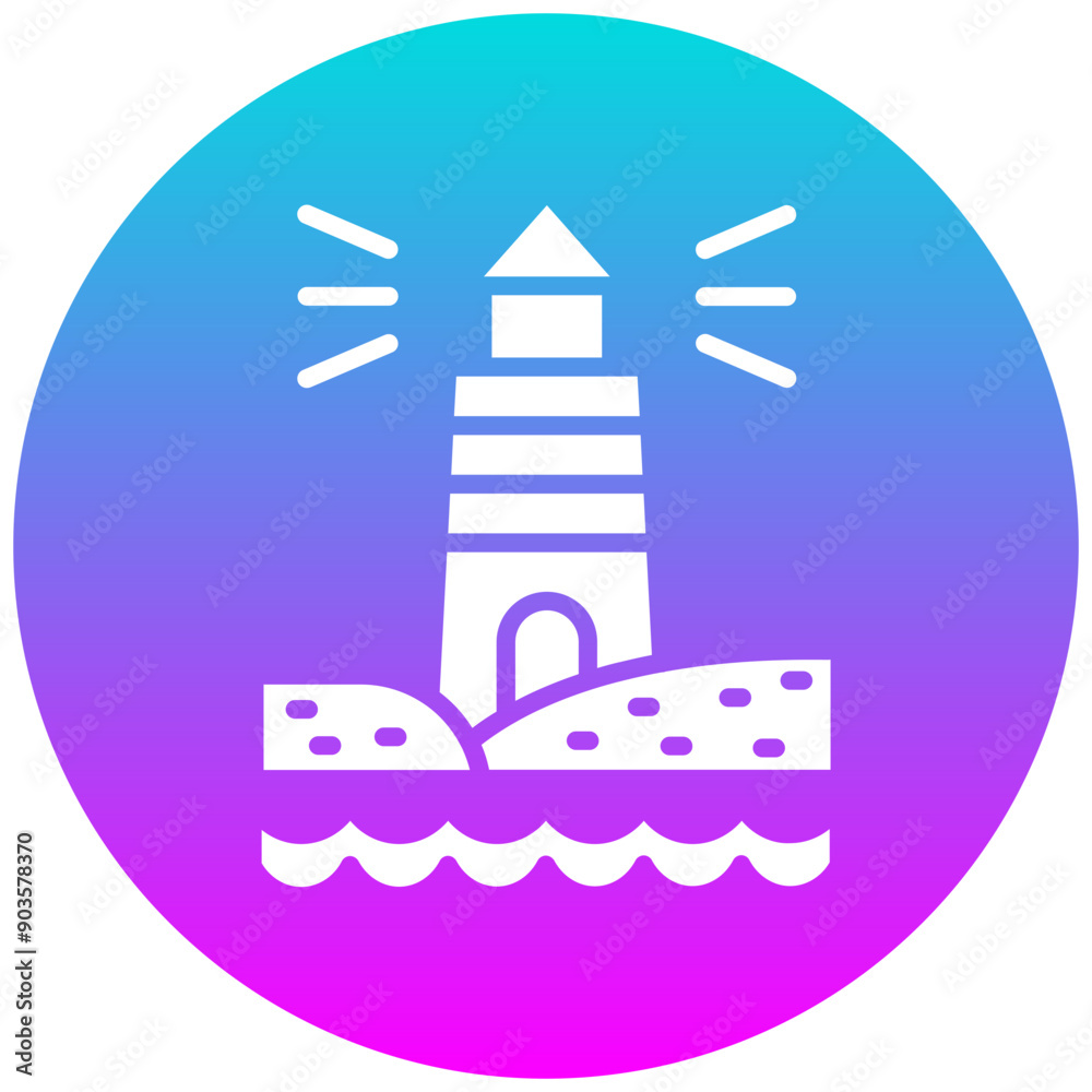 Lighthouse vector icon. Can be used for Coastline iconset.