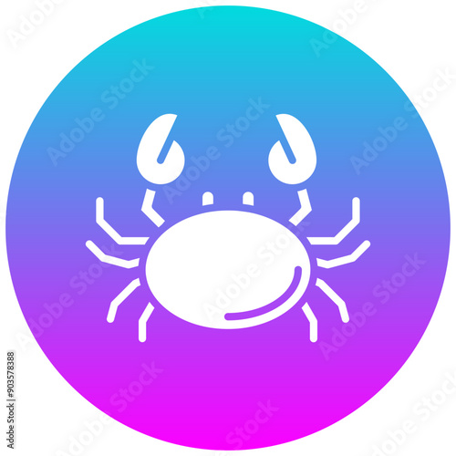 Crab vector icon. Can be used for Coastline iconset.