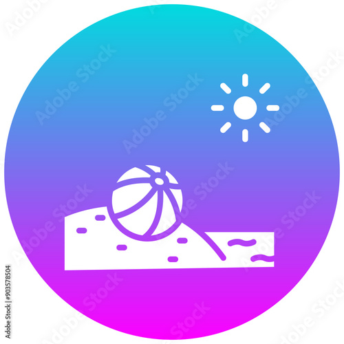 Beach Ball vector icon. Can be used for Coastline iconset.