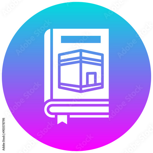 Guidance Booklet vector icon. Can be used for Hajj Pilgrimage iconset.