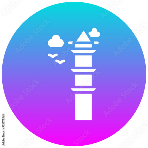 Piazza San Marco vector icon. Can be used for Italy iconset.