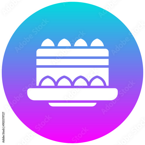 Tiramisu vector icon. Can be used for Italy iconset.