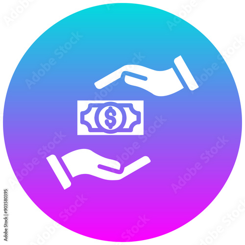 Bribery Briefing vector icon. Can be used for Corruption iconset.