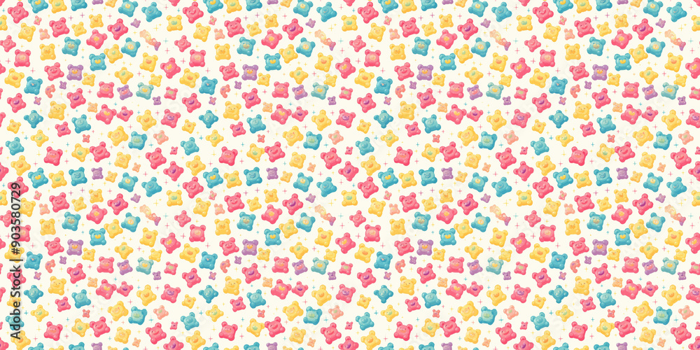 an 8 bit pixel art style pattern background of colorful gummy bears on a white background an 8 bit pixel art style pattern background of colorful gummy bears on a white background