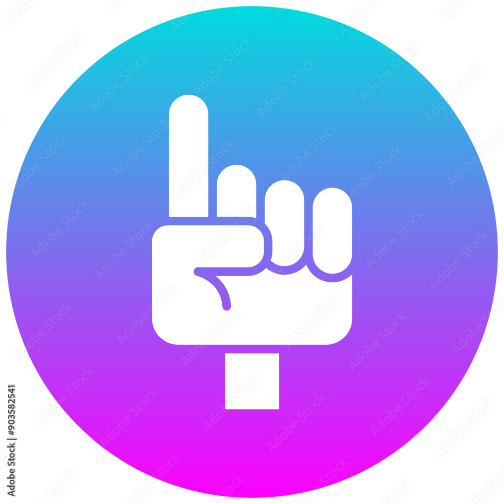 Foam Hand vector icon. Can be used for Rugby iconset. Foam Hand vector icon. Can be used for Rugby iconset.