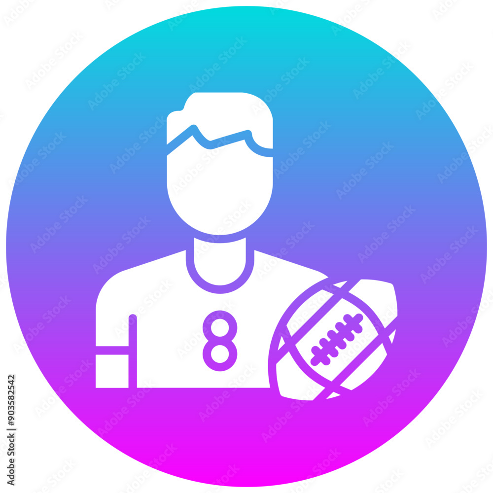 Rugby Player vector icon. Can be used for Rugby iconset. Rugby Player vector icon. Can be used for Rugby iconset.