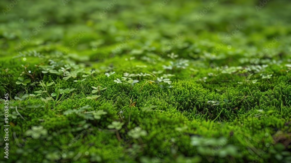 Green moss resembles a lawn for a background Green moss resembles a lawn for a background