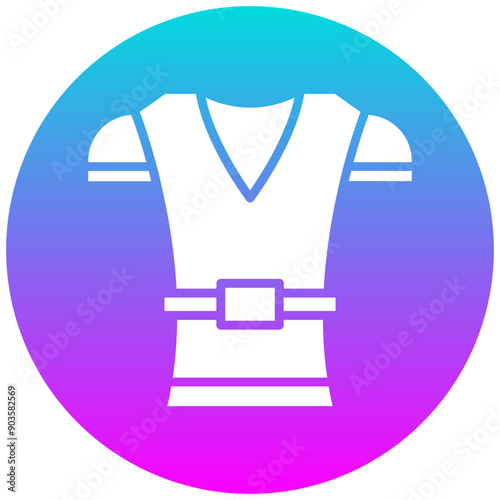 Chest Armor vector icon. Can be used for Rugby iconset.