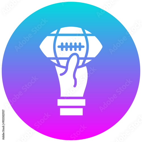 Quarterback vector icon. Can be used for Rugby iconset.