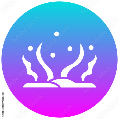 Seaweed vector icon. Can be used for Ocean iconset.