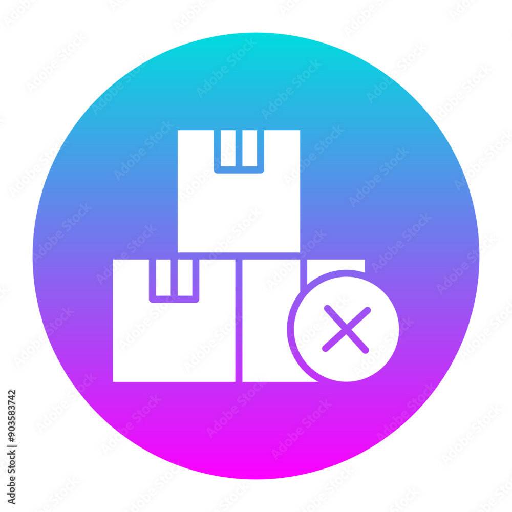 Out Of Stock vector icon. Can be used for Warehouse iconset.