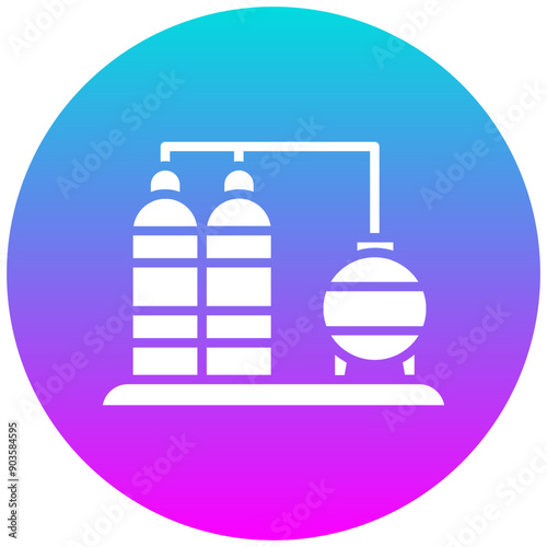 Refinery vector icon. Can be used for Manufacturing iconset.