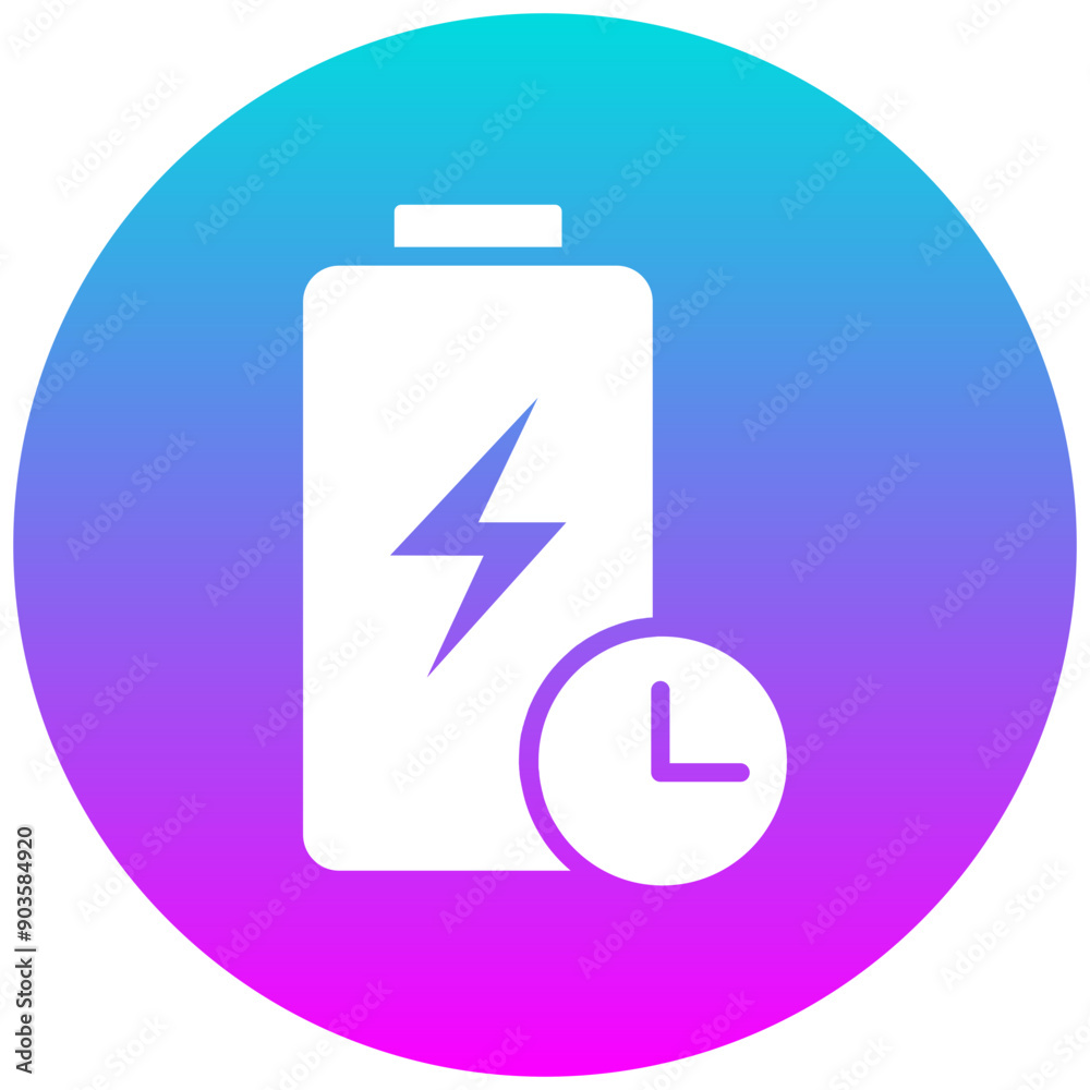 Battery Life vector icon. Can be used for Battery and Power iconset. Battery Life vector icon. Can be used for Battery and Power iconset.