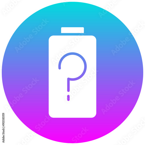 Battery Unknown vector icon. Can be used for Battery and Power iconset.