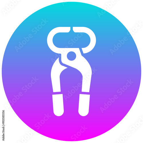 Pincers vector icon. Can be used for Shoemaker iconset.