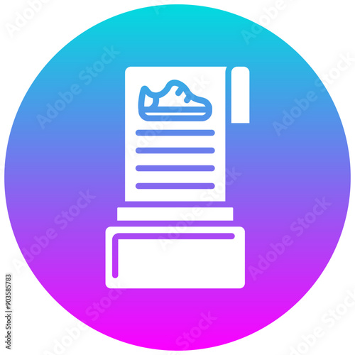 Receipt vector icon. Can be used for Shoemaker iconset.