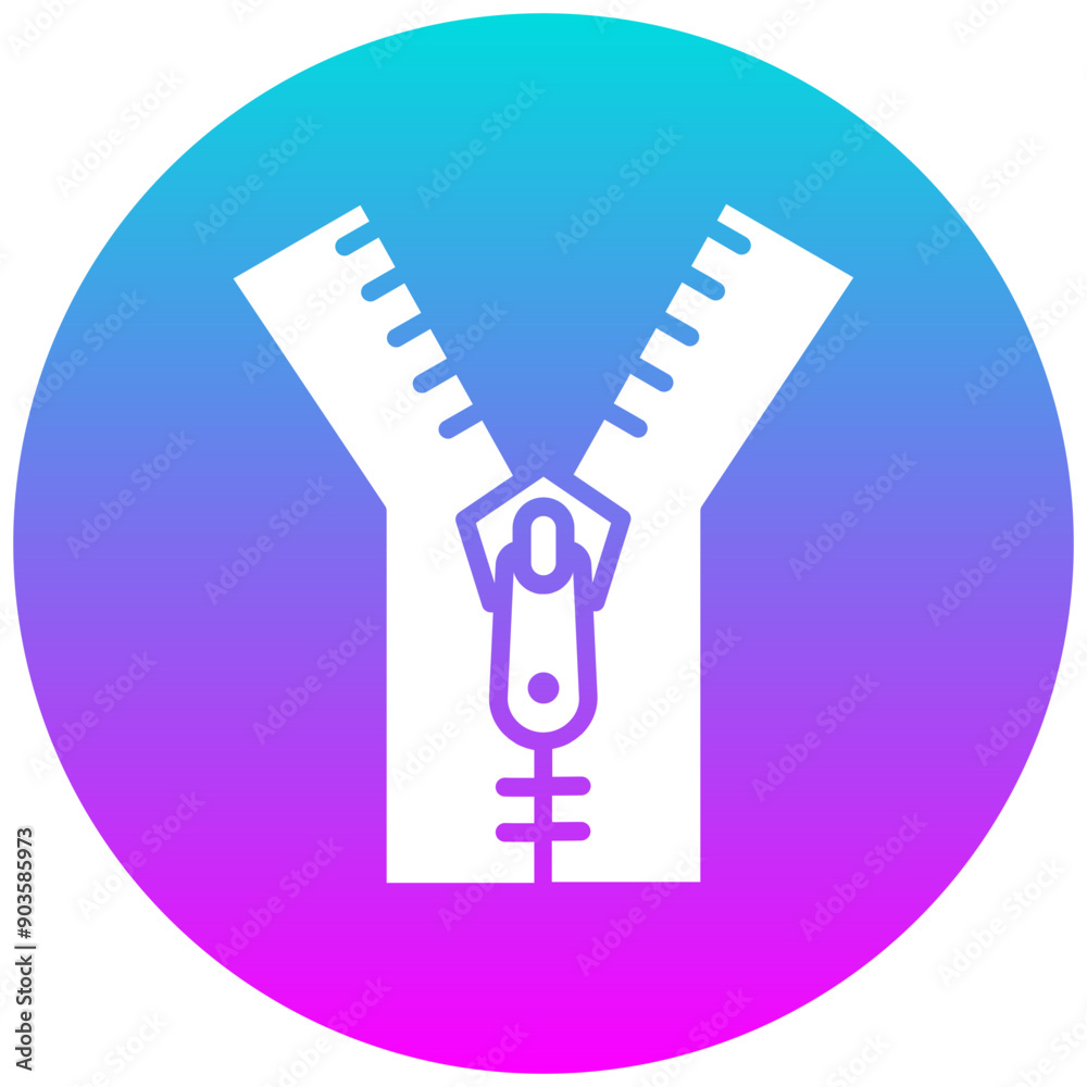 Zipper vector icon. Can be used for Art and Craft Supplies iconset. Zipper vector icon. Can be used for Art and Craft Supplies iconset.