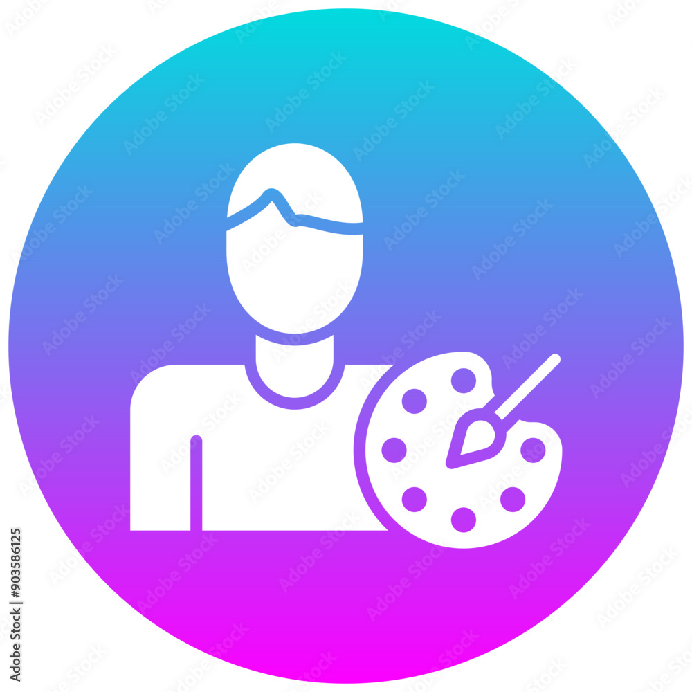Artist vector icon. Can be used for Art and Craft Supplies iconset. Artist vector icon. Can be used for Art and Craft Supplies iconset.