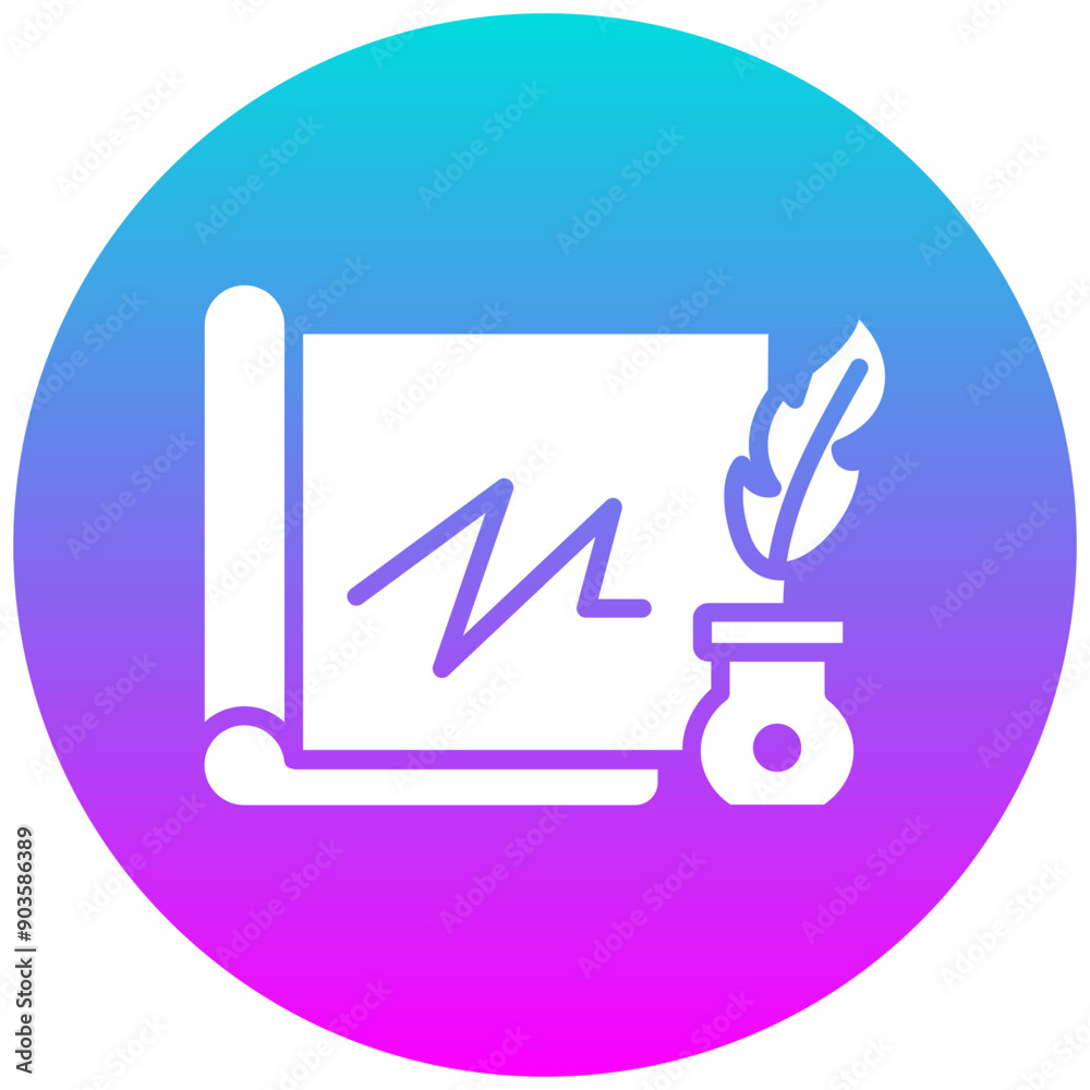 Calligraphy vector icon. Can be used for Art and Craft Supplies iconset. Calligraphy vector icon. Can be used for Art and Craft Supplies iconset.