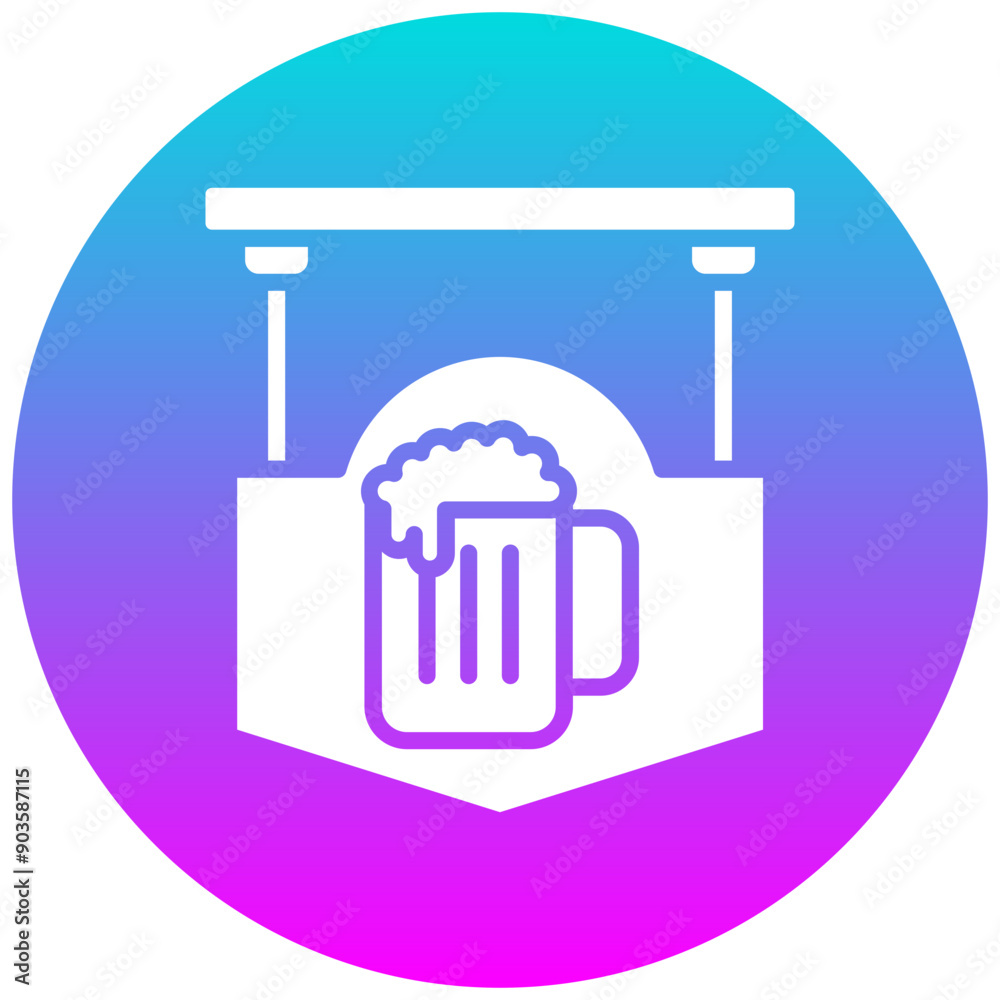Beer Sign vector icon. Can be used for Oktoberfest iconset. Beer Sign vector icon. Can be used for Oktoberfest iconset.