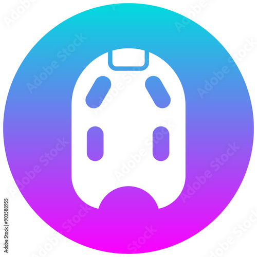 Kick Board vector icon. Can be used for Beach Resort iconset.