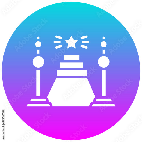 Red Carpet vector icon. Can be used for Luxury iconset.
