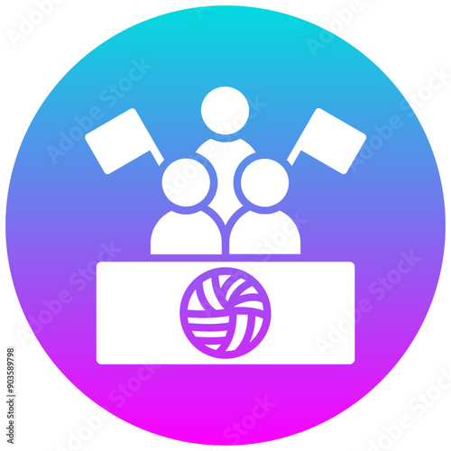 Supporter vector icon. Can be used for Volleyball iconset.