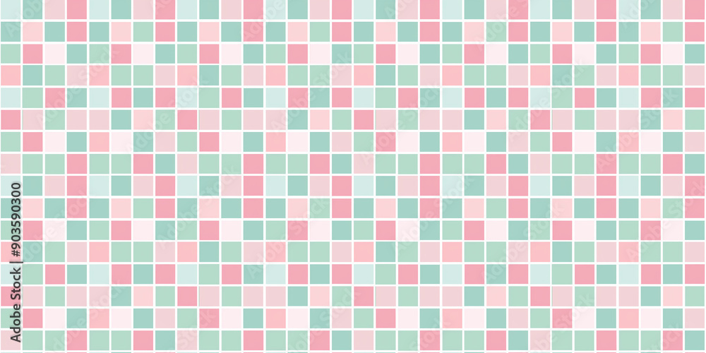 Blush pink and light teal tiles background, clean surface texture, white background Blush pink and light teal tiles background, clean surface texture, white background