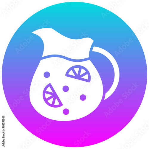 Lemonade Jug vector icon. Can be used for Beverages iconset.