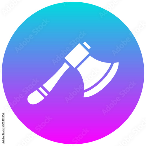 Axe vector icon. Can be used for Medieval iconset.