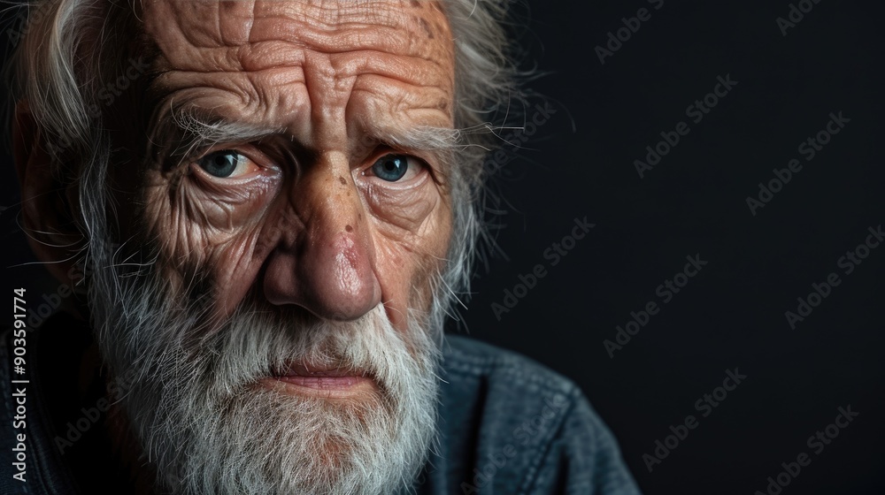 Upset Man on black background. Upset Man on black background.