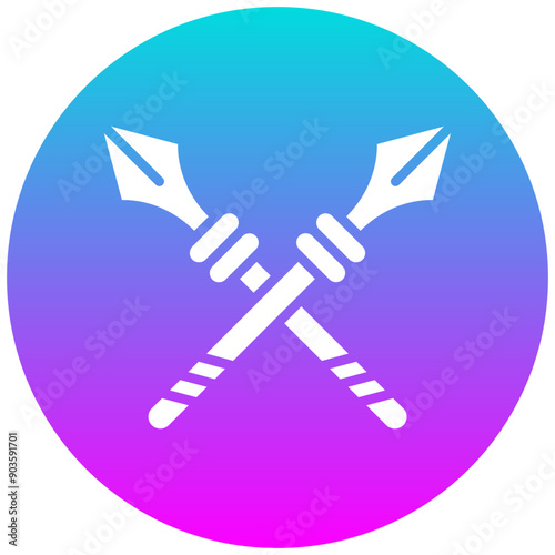 Spear vector icon. Can be used for Medieval iconset.